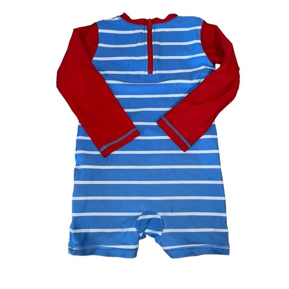 Hatley Red and Blue Surf Island Mini Rashguard One-Piece Size 18-24 Months - Picture 2 of 3